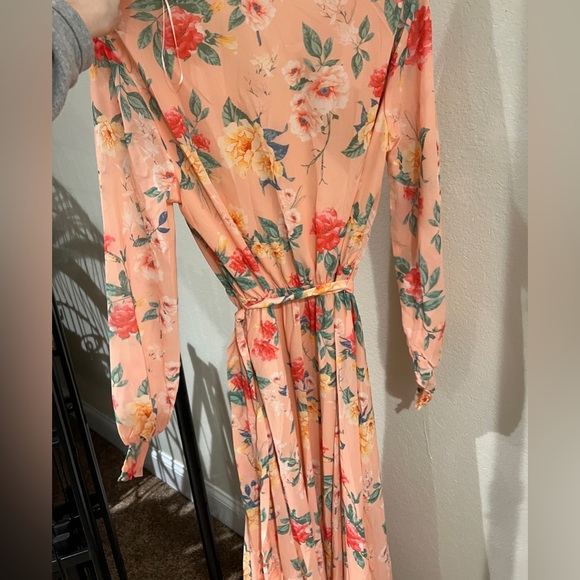 Pink lily maxi dress. Perfect type spring and Easter - Picture 3 of 4